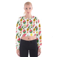 Fruits Pattern Cropped Sweatshirt