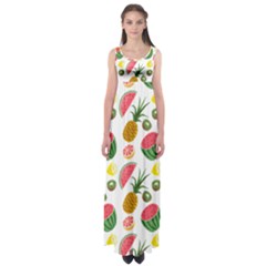 Fruits Pattern Empire Waist Maxi Dress by Nexatart