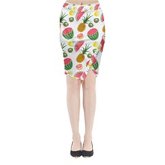 Fruits Pattern Midi Wrap Pencil Skirt by Nexatart