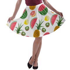 Fruits Pattern A-line Skater Skirt by Nexatart