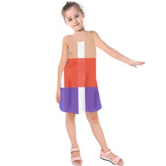 Compound Grid Kids  Sleeveless Dress by Nexatart