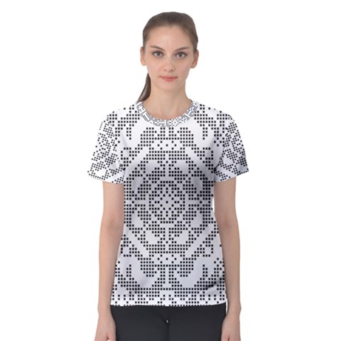 Mosaic Pattern Cyberscooty Museum Pattern Women s Sport Mesh Tee by Nexatart