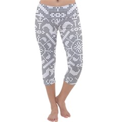 Mosaic Pattern Cyberscooty Museum Pattern Capri Yoga Leggings by Nexatart