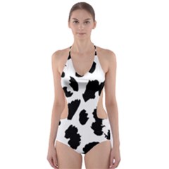 Leopard Skin Cut-out One Piece Swimsuit by Nexatart