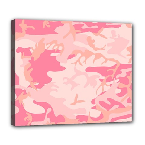 Pink Camo Print Deluxe Canvas 24  X 20   by Nexatart