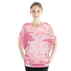 Pink Camo Print Blouse