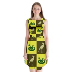 Bird And Snake Pattern Sleeveless Chiffon Dress   by Nexatart