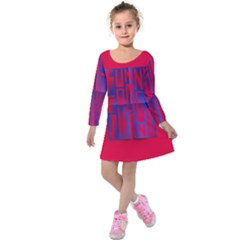 Funny Foggy Thing Kids  Long Sleeve Velvet Dress by Nexatart