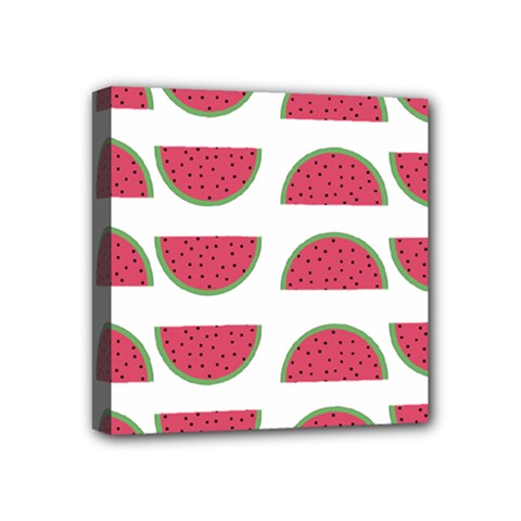 Watermelon Pattern Mini Canvas 4  X 4  by Nexatart