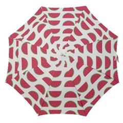 Watermelon Pattern Straight Umbrellas by Nexatart