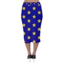 Star Pattern Velvet Midi Pencil Skirt View2