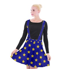 Star Pattern Suspender Skater Skirt by Nexatart