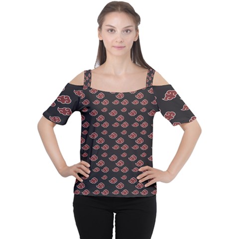 Cloud Red Brown Women s Cutout Shoulder Tee by Mariart