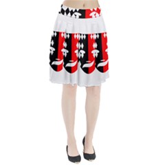 Face Mask Red Black Plaid Triangle Wave Chevron Pleated Skirt by Mariart