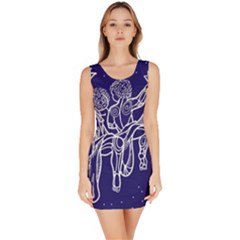 Gemini Zodiac Star Sleeveless Bodycon Dress by Mariart