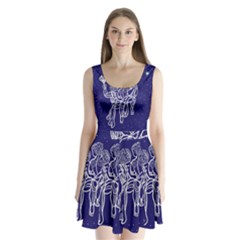 Gemini Zodiac Star Split Back Mini Dress  by Mariart