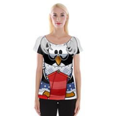 Grandma Penguin Women s Cap Sleeve Top by Nexatart