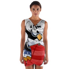 Grandma Penguin Wrap Front Bodycon Dress by Nexatart