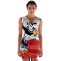 Grandma Penguin Wrap Front Bodycon Dress View1