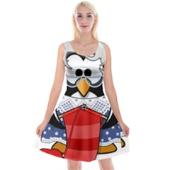 Grandma Penguin Reversible Velvet Sleeveless Dress by Nexatart