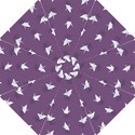 Goose Swan Animals Birl Origami Papper White Purple Hook Handle Umbrellas (Small) View1