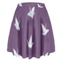 Goose Swan Animals Birl Origami Papper White Purple High Waist Skirt View2