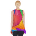 Paint Rainbow Color Blue Red Green Blue Purple Side Drop Tank Tunic View2