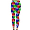 Seamless Rgb Isometric Cubes Pattern Leggings  View2