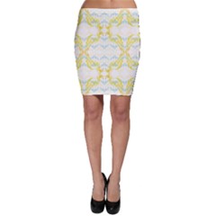 Crane White Yellow Bird Eye Animals Face Mask Bodycon Skirt by Mariart