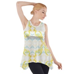 Crane White Yellow Bird Eye Animals Face Mask Side Drop Tank Tunic by Mariart