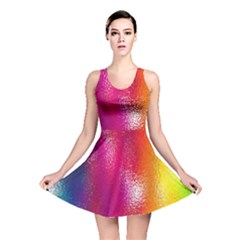 Color Glass Rainbow Green Yellow Gold Pink Purple Red Blue Reversible Skater Dress by Mariart