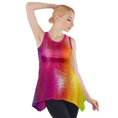 Color Glass Rainbow Green Yellow Gold Pink Purple Red Blue Side Drop Tank Tunic by Mariart