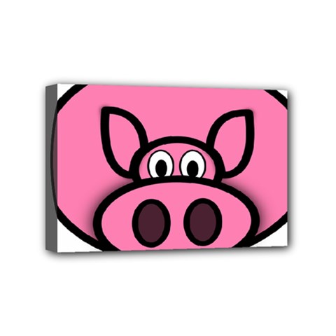 Pork Pig Pink Animals Mini Canvas 6  X 4  by Mariart