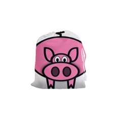 Pork Pig Pink Animals Drawstring Pouches (small)  by Mariart