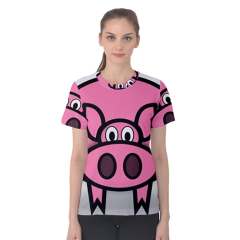 Pork Pig Pink Animals Women s Cotton Tee by Mariart