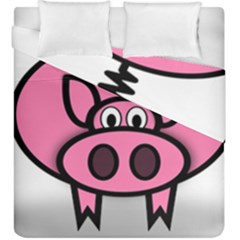 Pork Pig Pink Animals Duvet Cover Double Side (king Size) by Mariart