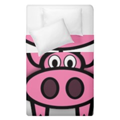 Pork Pig Pink Animals Duvet Cover Double Side (single Size)