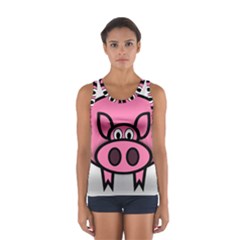 Pork Pig Pink Animals Women s Sport Tank Top  by Mariart