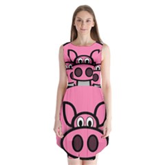 Pork Pig Pink Animals Sleeveless Chiffon Dress   by Mariart