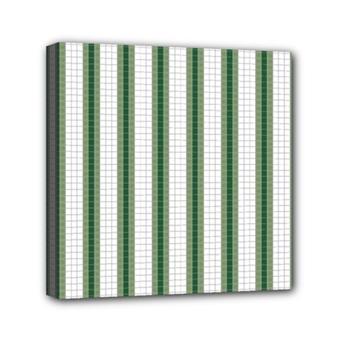 Plaid Line Green Line Vertical Mini Canvas 6  X 6  by Mariart