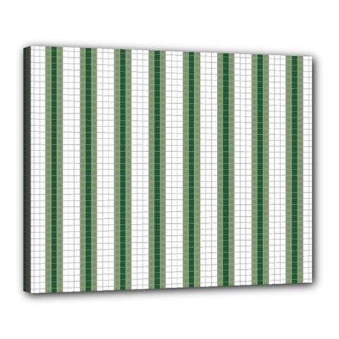 Plaid Line Green Line Vertical Canvas 20  X 16  by Mariart