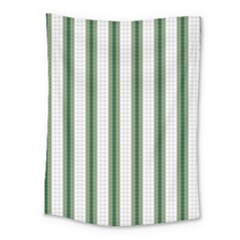 Plaid Line Green Line Vertical Medium Tapestry by Mariart