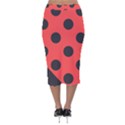 Red Black Hole White Line Wave Chevron Polka Circle Velvet Midi Pencil Skirt View2