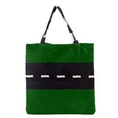 Road Street Green Black White Line Grocery Tote Bag by Mariart