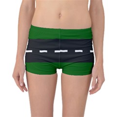 Road Street Green Black White Line Boyleg Bikini Bottoms by Mariart