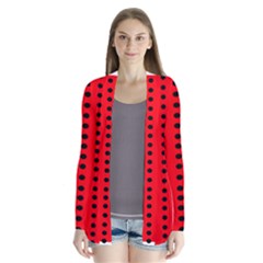 Red White Black Hole Polka Circle Cardigans by Mariart