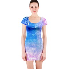 Horoscope Compatibility Love Romance Star Signs Zodiac Short Sleeve Bodycon Dress by Mariart