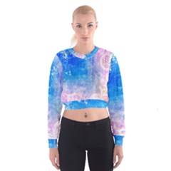 Horoscope Compatibility Love Romance Star Signs Zodiac Cropped Sweatshirt by Mariart