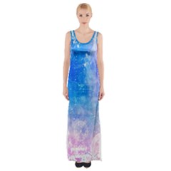 Horoscope Compatibility Love Romance Star Signs Zodiac Maxi Thigh Split Dress by Mariart