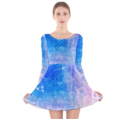 Horoscope Compatibility Love Romance Star Signs Zodiac Long Sleeve Velvet Skater Dress by Mariart